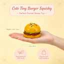 2 x Taba Hamburger Squishy, Ultra Soft Silicone, Stress-Relief Squeeze Toy