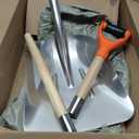 Aluminum Snow Shovel with D Handle,Heavy Duty Metal Scoop Shovel,51.1 Inches Large Capacity Snow Shovel for Driveway,Coal Shovel for Mulch,Moving Feed and Gardening