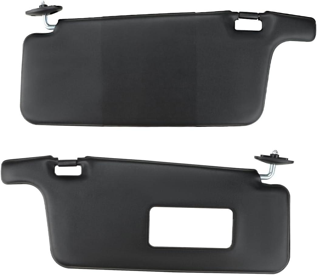 INTGET 2PCS Black Sun Visor for 1996-2000 Honda Civic Accessories 1997 1998 1999 Plastic Interior Sunvisor Replacement for Honda Civic Accessories iES CX DX EX EXR HX LX Left & Right Side