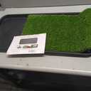 Ottomanson Artificial Grass Puppy Potty Training Pad with Tray, 15" x 30" Reusable Pee Pad for Small Pets and Dogs