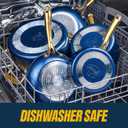 GOTHAM STEEL 12 Inch Non Stick Frying Pans Nonstick Skillet, Ceramic Pan for Cooking Non Toxic, Nonstick Frying Pan Skillets with Stay Cool Handle, Fry Pans, Oven and Dishwasher Safe - Navy