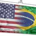 Usa Brazil Flag Funny Flag 3x5 Ft Holiday Banner Garden Yard House Flags Indoor Outdoor Party Home Decorations Vivid Color And Double Sided Print