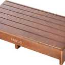 Wooden one Step Stool- Solid Pine Wood Step Riser with Non-Slip Pads, Wood Step Stool for Elderly Adults, high Bed, Bathroom, Kitchen (31.5" L*15.7" W*3.9" H, Brown, 400LBs Capacity)