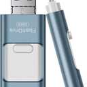 Flash Drive for iPhone 256GB, 4 in 1 USB Type C Memory Stick, Photo Stick External Storage Thumb Drive for iPhone iPad Android Computer, Sky Blue (A-Sky Blue)