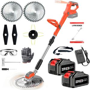 3-in-1 Cordless Electric Weed Wacker, 4000mAh Battery Powered Weed Eaters, 45in