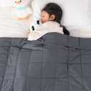Topblan 5 lb Weighted Blanket 36" x 48" Small Lap Blanket, Soft and Breathable, Dark Grey