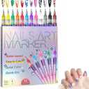 12 Colors Nail Art Marker Pens Set, Nail Markers for Nail Art, Suitable for Nail Art, Nail Painting, And Artistic Decorations; Suitable for Everyone. (12 Colors)