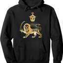 Persian Flag Iranian Lion Sun and Crown HOODIE Iran Persia Pullover Hoodie, L