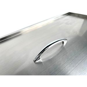 Fryer Cover Stainless Steel 65-80 Lbs Internal Size 27-7/8" L x 17-13/14" W x 1/2" D