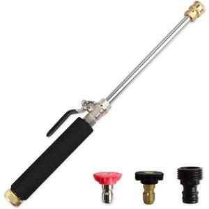 High Pressure Hose Nozzle for Garden Car,Heavy Duty Metal Jet Nozzle for High Power washers Outdoor Clean