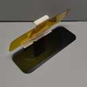 1 PC Car Sun Visor Anti-Glare Glasses, 12.6 x 4.7 Anti-high Beam Goggles for Day and Night Use, Button Model HD Vision Safe UV Blocking Sun Visor Extender, Universal for Car (Black & Yellow)