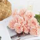 Light Pink Carnations Fake Flowers 15PCS Silk Carnations Artificial Flowers 20.47" Long Stems Faux Flowers Bulk for Wedding Bridal Bouquets, DIY Crafts, Home Party Garden Decor(Light Pink)