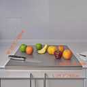 Stainless Steel Cutting Boards with Lip for Kitchen,Chopping Boards for Countertop,Large Metal Cutting Board over Sink Suitable for Meat, Fruits,Vegetables,Bread,Cake,Pasta,Noodle,and Pizza19.7*15.7