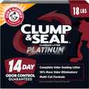 ARM & Hammer Clump & Seal Platinum Cat Litter, Multi-Cat Clumping Litter Forms Rock-Hard Clumps, Powerful Odor Eliminators with Baking Soda, 14-Day Odor Control, 18 lbs