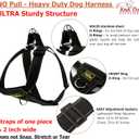 KNK | Heavy Duty Dog Harness for Pitbulls, Bullies and Large Breeds - No Pull, Ultra Durable, Soft Padded Chest, Metal Leash Attachment