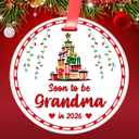 Elegant Chef Soon to Be Grandma in 2026 Christmas Ornament- Pregnancy Announcement Keepsake for Grandma