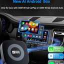 Ai Magic Box for Streaming Netflix/YouTube/TikTok, Wireless CarPlay Adapter Dongle with USB Drive for OEM Wired Car Play & Android Auto Cars GPS Navigation Chartplotter