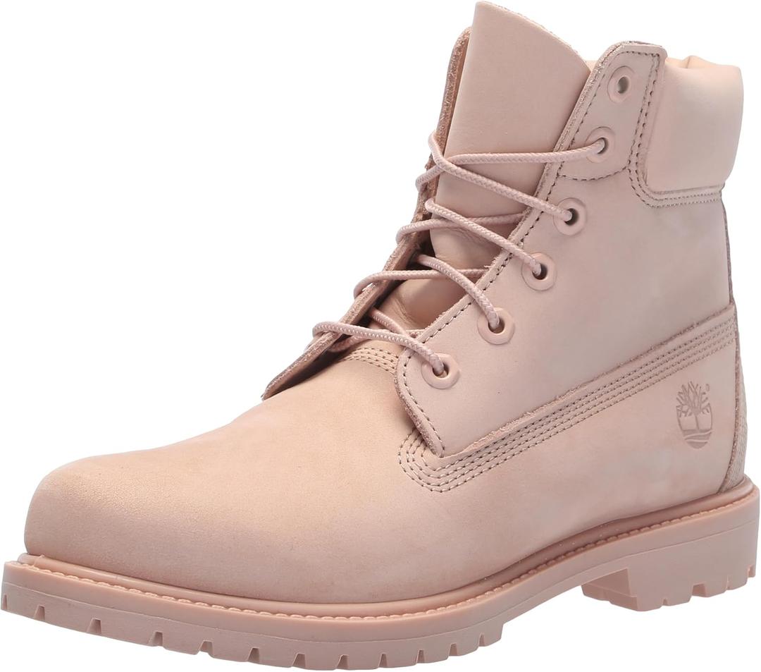 Timberland Women's 6" Premium Waterproof Boot (7, Light Pink Nubuck)