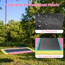 60'' Rectangle Platform Tree Swing for Kids and Adults, Giant Flying Swing with Adjustable Hanging Strap, Waterproof Textilene Fabric Tear & UV Resistant, Swings Set for Backyard Garden