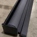 AOSKY Blackout Roller Shades Cordless Blinds for Windows, Free-Stop Shades with Valance, Thermal Insulated Fabric, UV Protection, Natural Woven Blinds for Home and Office (58" W x 72" H, Black)