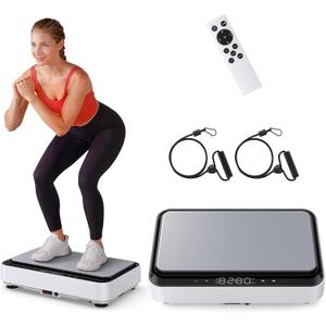 UTRYUP Vibration Plate Exercise Machine, Power Vibration Plate with 99 Adjustable Speeds and Remote Control, Whole Body Workout Equipment with 330 LBS Capacity, Vibrate Fitness Platform for Women