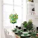 2 x Glenmal St. Patrick's Day Outdoor Decorations Happy Patrick's Day Door Sign Wooden Irish Door Hanger Classic Green Shamrock Wooden Sign for Farmhouse Porch Front Door Outdoor Home Decor