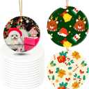 Sublimation Blanks Easter Ornaments Double Sided, 12pcs Sublimation Ornament Blanks Bulk, Sublimation Blanks Products for Birthday, Ceramic Ornaments for Crafts