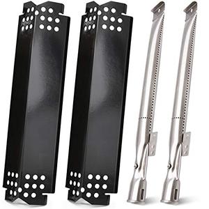 Criditpid Grill Replacement Parts for Nexgrill 2 Burner 720-0864M 720-0864, 4 Burner 720-0830H 720-0783E, 5 Burner 720-0888, 6 Burner 720-0898. 2-Pack Heat Plate Shields and Burners for Nexgrill Parts