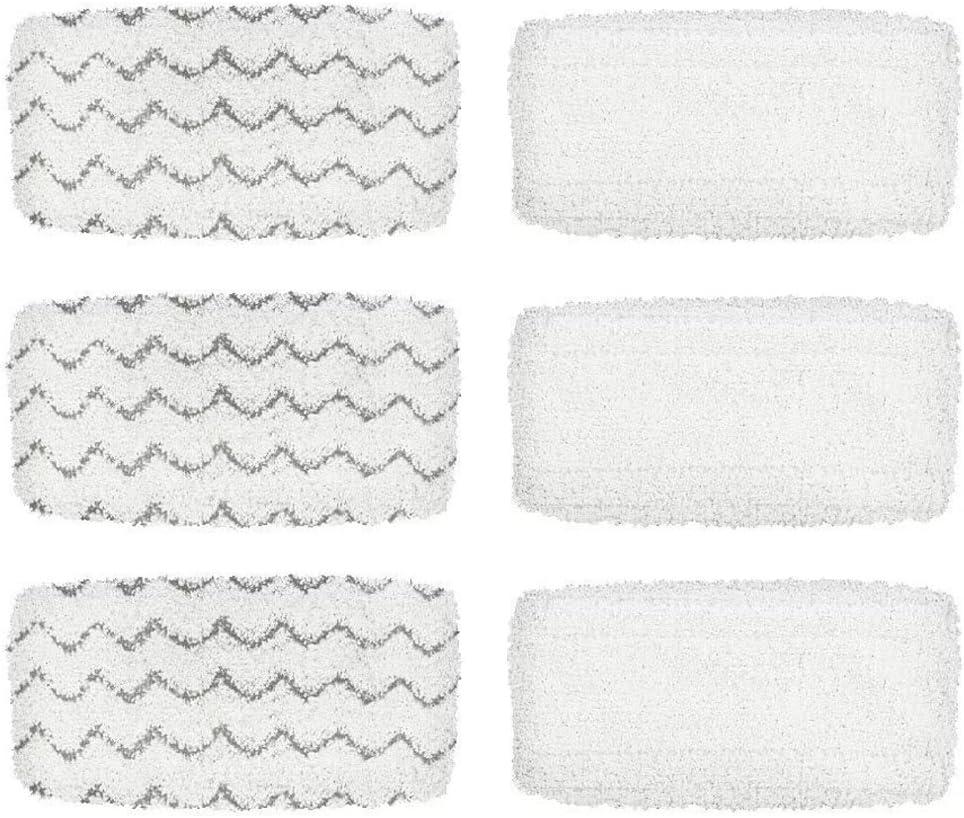 BettaWell Steam Mop Refill Pads Compatible with Bissell 1252 1606670 1543 1652 1132M 1530 11326 Symphony Hard Floor Vacuum Steam Cleaner Series (Pack of 6)