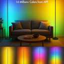 Corner Floor Lamp, Smart RGB LED Corner Lamp with App & Remote, Modern Floor Lamp with 16 Million Colors, Music Sync, Scene Modes, Color Changing Standing Lamps for Living Room, Bedroom