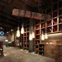 Farmhouse Lighting Rustic Chandelier Dining Room Lighting Fixtures Hanging Farmhouse Chandelier Chandeliers 6 E26 Bulb Sockets Industrial Suspension Light Line Can Be Adjusted Freely (With Switch)