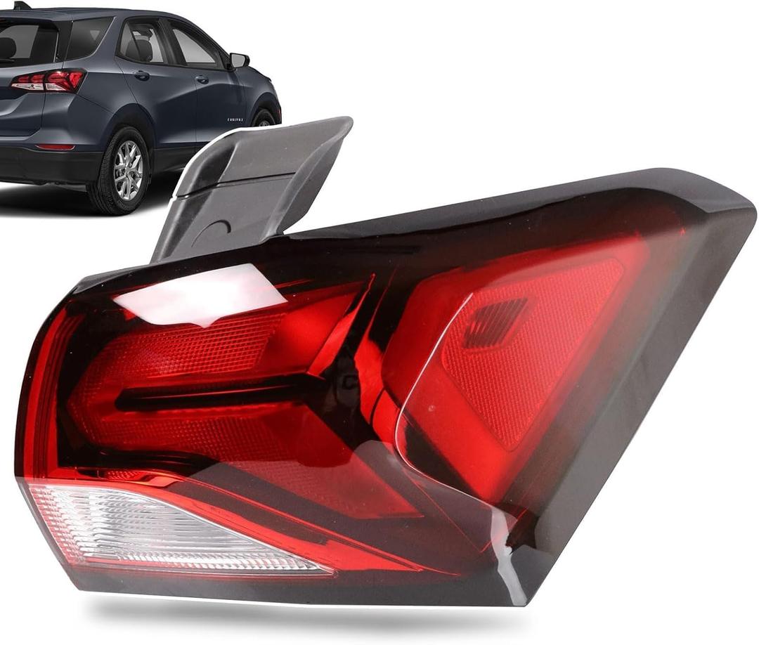 Lathsy Halogen Type Tail Light Outer Compatible with 2022 2023 2024 Chevy Equinox Right Passenger Side Taillight With Side Light Replace 85132582