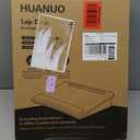 HUANUO Portable Lap Laptop Desk with Pillow Cushion, Fits up to 15.6 inch Laptop, with Anti-Slip Strip & Storage Function for Home Office Students Use as Computer Laptop Stand, Book Tablet (Medium, Dark Brown Woodgrain)