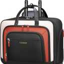 Ytonet Rolling Laptop Bag, Rolling Briefcase for Women with Lock, 17.3 Inch Carry On Laptop Bag with Wheels, Roller Bag with Insulated & Waterproof Pocket, Teacher Bag for Work Travel Business College
