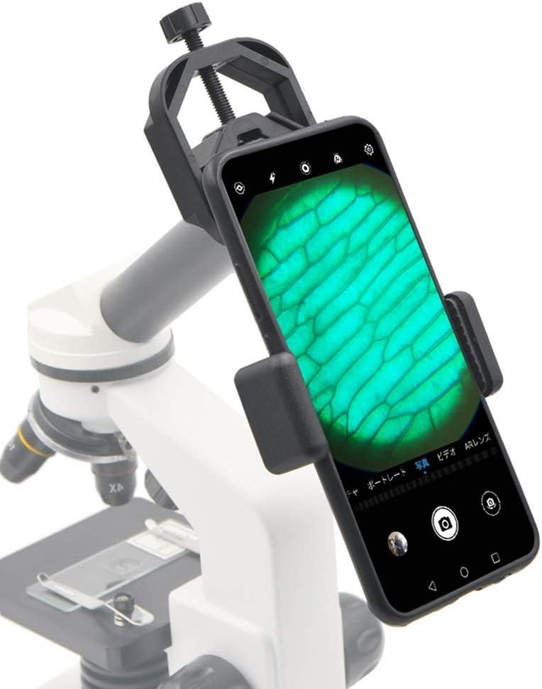 Smartphone Microscope Adapter Mount, Universal Phone Scope Mount, Work with Telescope Spotting Scope Microscope Monocular Binocular - Fits iPhone, Samsung, HTC, LG and Smartphone