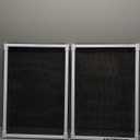 Adjustable Window Screen for Hung Windows, White Expandable Horizontal Sliding Screen, 15" H x 2.6-40" W with Black Fiberglass Mesh Removable Window Screen Replacement,2-Pack