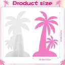 Novabright 5.9ft Hawaiian Party Decorations Hot Pink Palm Trees Backdrop Cardboard Cutouts Summer Pink Pool Party Decoration Palm Trees Photo Backdrop for Hawaiian Bachelorette Wedding Bridal Shower
