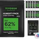 VIVOSUN 62% RH Two-Way Humidity Control Packs, Size 8 g, 8 Packs, Each for Storing 1 oz, Moisture Balancer with RH Indicator Card for Food Storage