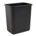 United Solutions 7 Gallon / 28 Quart Efficient Trash Wastebasket, Fits Under Desk, Small, Narrow Spaces in Commercial, Kitchen, Home Office, Dorm, Easy to Clean, Black (Pack of 1)