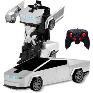 Remote Control Car Cyber-Inspired Transformer Toys Cars 2.4Ghz One-Button Deformation 360 Rotation Drift Rc Car Robot Rc Truck Toys for 4 5 6 7 8+ Years Old Boy Toys