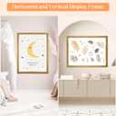 17x19 Wood Frame Gold, Ornate Natural 19x17in Picture Poster Frame, Modern Golden 17 x 19inch Gallery Wall Photo Frame with HD Plexiglass, Horizontal Vertical Wall Mounting Display 1pcs
