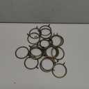 Curtain Rings with Eyelet for Curtain Rods 2 Inch Inner Diameter Metal Drapery Eyelet Curtain Rings Black 20 Pcs Bronze Exselens