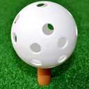 100 Pack Practice Golf Balls, Plastic Golf Training Balls 41mm Hollow Airflow Golf Balls for Driving Range, Swing Practice, Indoor Outdoor Use, White