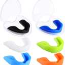 BBTO 6 Pcs Sports Mouth Guard for Kids, Mouthguard with Case, Athletic Mouth Guard for Football Boxing Hockey Karate Basketball Taekwondo (Classic Style, Assorted Color)
