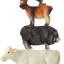 Farm Animal Refrigerator Magnet Set | Polyresin Farmhouse Dcor | Rustic French Country Indoor Kitchen Decoration