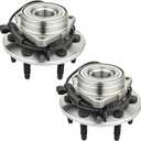 4WD 515036 (Pair) Front Wheel Hub and Bearing Assembly Fit for Cadillac Escalade EXT, for Chevy Avalanche 1500, for Express 2500, for Silverado 1500, for GMC Savana 1500 6Lugs W/ABS