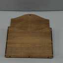 Juvale Rustic Wood Wall Mounted Magazine Rack and File Organizer with Menu Basket - Magazine Holder - Mail Organizer (12 in)
