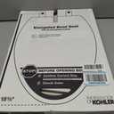KOHLER 4636-RL-NY Cachet ReadyLatch Elongated Toilet Seat Slow Close, Soft Close Toilet Seat Quiet Lid, Contoured Grip-Tight Bumpers Installation Hardware, Apartment Essentials, Dune