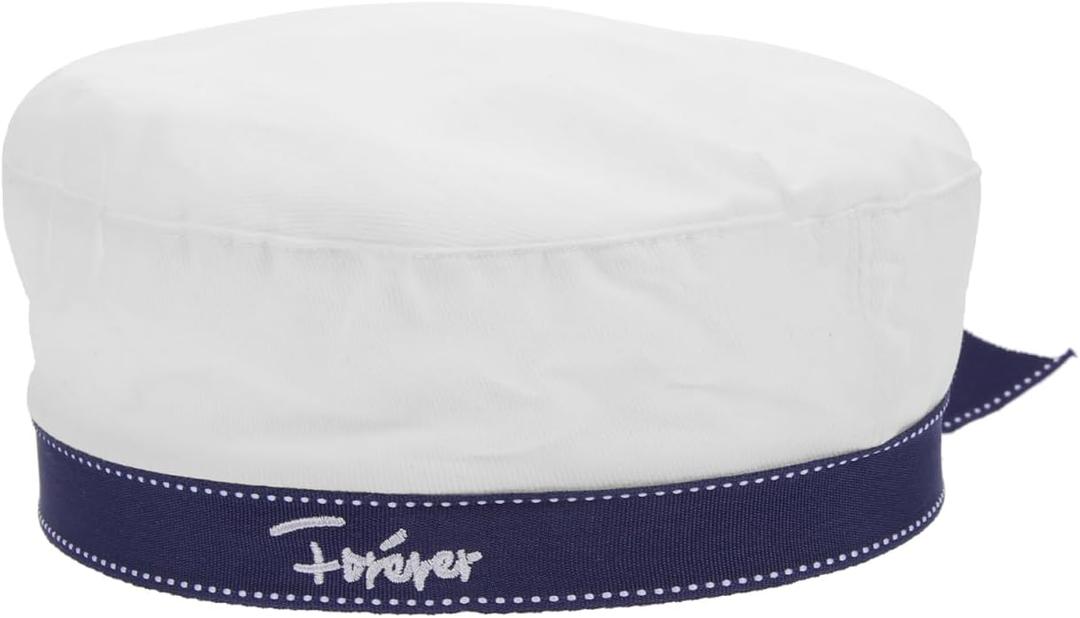 Embroidery Beret Hat with Bow-Knot Nautical Style Uniform Hats Captain Cap Yacht Boat Sailor for Women (Head Circumference 56-58 cm/22-22.8 inch) (White)
