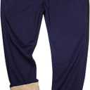 Gihuo Men's Sherpa Lined Athletic Sweatpants Winter Warm Track Pants